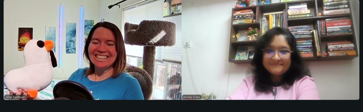 AmeliaDutta's tweet image. There’s an actual human behind the Goose 😲🪿
Had a fun coffee chat with @ghiblimagicdev  thanks to Blind Coffee Chat Bot. A fellow @torcdotdev, #CYC and #100Devs fren. She may or may not honk sometimes. Go follow her goosing around dev stuff on Twitch twitch.tv/ghiblimagic/