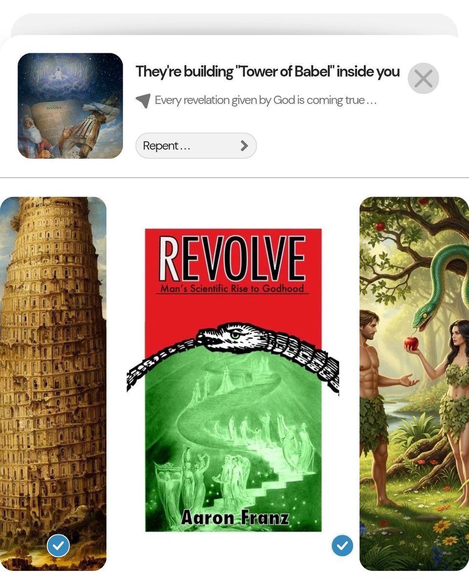 AnandPanna1's tweet image. 🚨They're building "Tower of Babel" inside you : Every revelation given by God is coming true...

📌Today, I unexpectedly came across this book online, "REVOLVE: Man's scientific rise to Godhood," which was written in 2011... 

#EndTimes #BeastSystem #EndGame