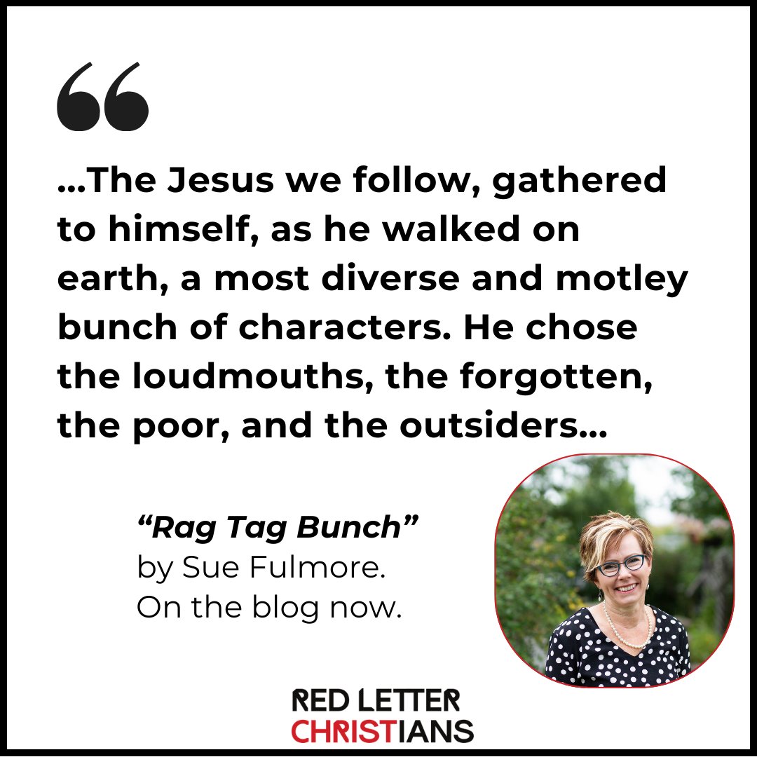 RedLetterXians's tweet image. New on the RLC blog! Sue Fulmore reflects on the radically diverse community Jesus gathered—lifting up the loudmouths, the forgotten, the poor, and the outsiders. Read “Rag Tag Bunch” on the blog. redletterchristians.org/2026/02/10/rag…
#faith #reflection #blogpost