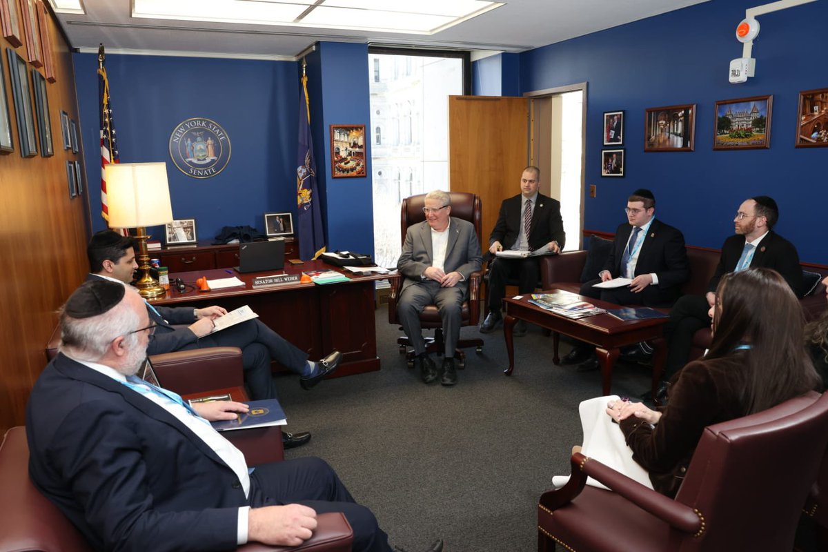 AgudahNews's tweet photo. Agudath Israel Hudson Valley Albany Day delegation meeting with State Senator  @NYSenatorWeber, they discussed antisemitism and other issues effecting the Jewish community. https://t.co/SinVErgABJ