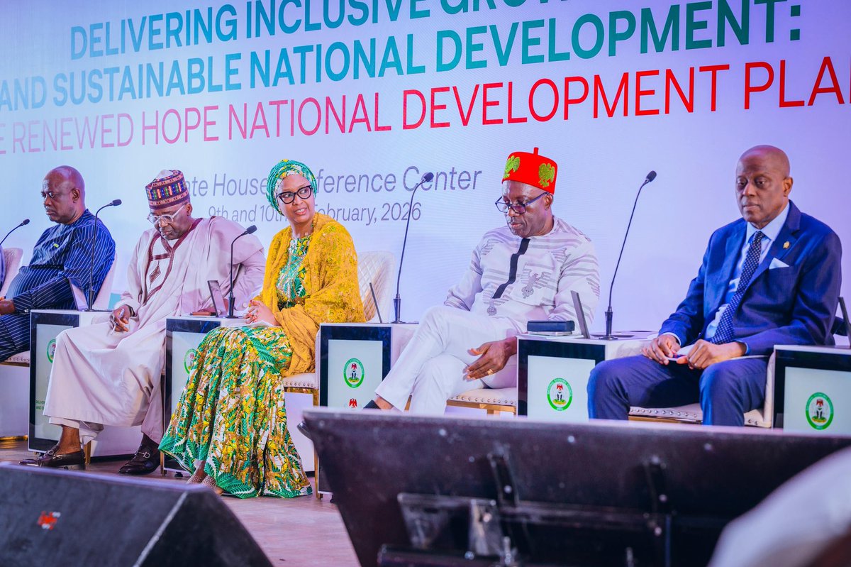 CRDCUPolicyFGN's tweet photo. Today, the Special Adviser to the President on Policy and Coordination, @hadizabalausman, was a panelist at the 2nd edition of National Economic Council Conference themed “Delivering Inclusive Growth and Sustainable Development: The Renewed Hope National Development Plan,” held at the State House Banquet Hall.

The conference convened the President, the Vice President, the Secretary to the Government of the Federation, the 36 State Governors, and key national stakeholders to examine how Nigeria’s economic reforms can translate into tangible, inclusive outcomes across all levels of government.

In her contribution to the panel discussions, the Special Adviser spoke on the importance of effective fiscal coordination, particularly the central role of subnational governments in shaping growth outcomes. While recognising ongoing coordination within the federal system, she noted that the next critical phase lies in empowering states to take ownership of clearly defined economic pillars that directly drive growth within their local economies. She commended the National Economic Council for strengthening trust and responsibility at the subnational level, allowing states to align policy intent with on-the-ground execution.

She further highlighted the significance of FAAC allocations and the extent to which these resources are channelled into productive economic activity at the state level. Referencing discussions on agriculture, she emphasised the need to examine the full reinvestment cycle within the agri-value chain, particularly how farmers are able to reinvest proceeds from the sale of produce in subsequent production cycles. This, she noted, is central to addressing food prices sustainably and requires deliberate alignment between federal agricultural policies and subnational implementation strategies.