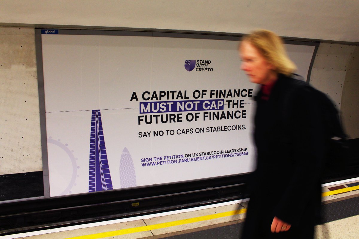 London keeps moving, even with the BOE’s deadline Stablecoin consultation closing tomorrow.

If you’re heading through Bank station this evening, take a look around. We are making the case for innovation.

One message to the Bank of England, said loud and clear.

It’s not too
