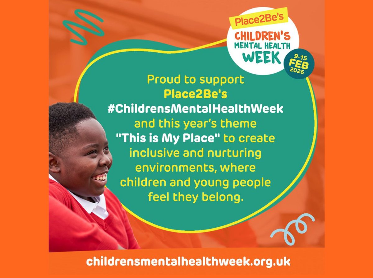 Image for the Tweet beginning: We’re supporting #childrensmentalhealthweek with
@Place2Be in