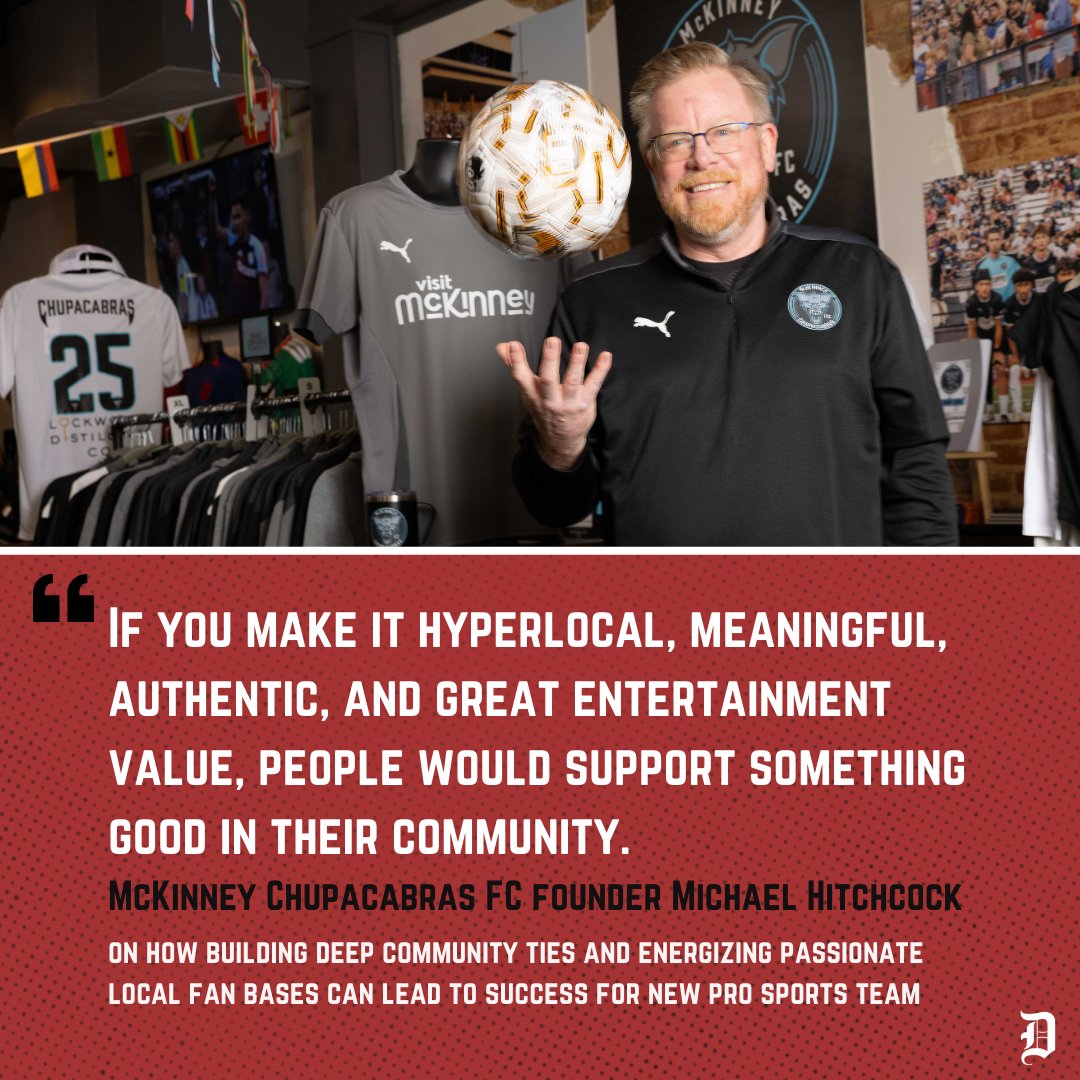 New pro soccer clubs are cropping up across North Texas. Will they find success?

<a href="/McKChupacabras/">McKinney Chupacabras FC</a> founder <a href="/Hitchnewbiz/">Michael Hitchcock</a> says it's all about meeting fans where they are. 

“The fans have decided everything along this journey, that’s been the key for us,” Hitchcock said. “If you
