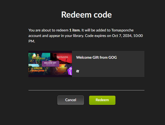 AdayCanarioWTF's tweet image. 🚨 ¡4 JUEGOS GRATIS EN GOG! 🚨

GOG está regalando un pack de 4 títulos y conseguirlos es así de fácil:

1️⃣ Logueate en tu cuenta de GOG
2️⃣ Ve a "Redeem a code"
3️⃣ Introduce el código: WELCOMEGIFT

¡Y listo! Ya los tienes para siempre en tu biblioteca 🎮✨
#JuegosGratis #GOG