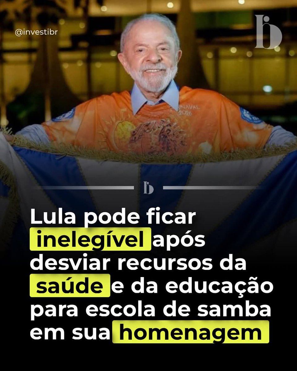 SensoCrtico1's tweet photo. O governo federal enfrenta um novo imbróglio jurídico com potenciais desdobramentos para as eleições de 2026. A Embratur efetuou um repasse de R$ 12 milhões para as escolas de samba cariocas, com R$ 1 milhão direcionado especificamente à Acadêmicos de Niterói. A questão central, conforme apontado por advogados eleitorais, é que a escola selecionou a biografia e a carreira do presidente Lula como tema de seu desfile, justamente em um ano de pleito.

Especialistas na área jurídica eleitoral traçam paralelos com a situação que levou à inelegibilidade de Jair Bolsonaro em 2023. Naquela ocasião, o Tribunal Superior Eleitoral (TSE) considerou que o ex-presidente incorreu em abuso de poder político e econômico ao utilizar a estrutura pública do 7 de Setembro para autopromoção. Atualmente, a Justiça Eleitoral está analisando se o apoio financeiro federal a um desfile que enaltece o atual chefe do executivo se enquadra como propaganda antecipada e abuso de poder.

Como medida preventiva e para mitigar os riscos legais, o Planalto já recomendou que Lula e a primeira-dama Janja se abstenham de comparecer ao evento. A decisão da Justiça Eleitoral sobre o caso pode estabelecer um precedente importante para as futuras campanhas.