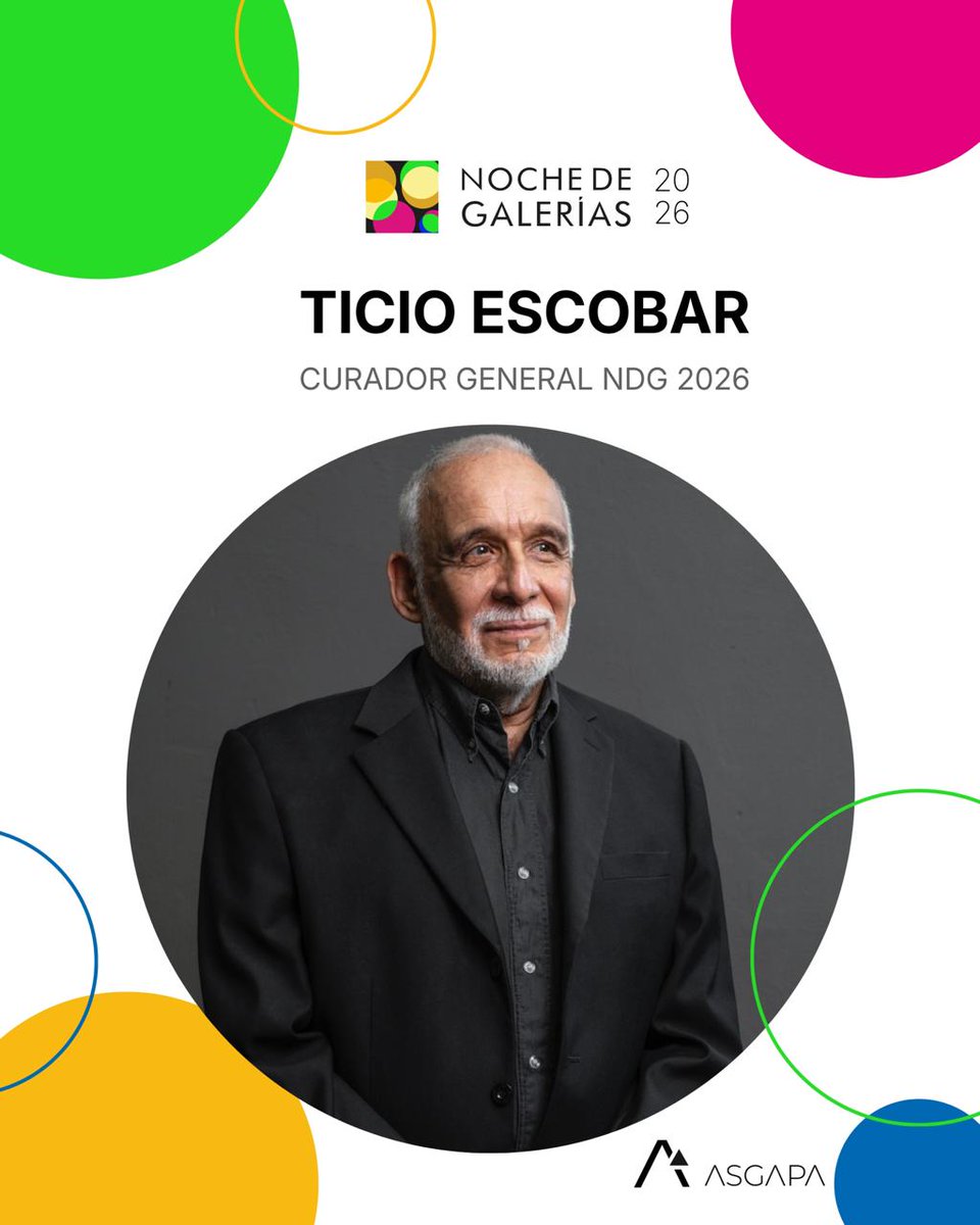 asgapapy's tweet photo. TICIO ESCOBAR, Curador General de la NDG2026

En alineación con la misión de ASGAPA, su labor será clave en la selección y articulación de las galerías de ASGAPA y las galerías invitadas, diseñando una dinámica expositiva coherente y estimulante.

Info https://t.co/cVnvHRC76q https://t.co/37vN9Hwthn