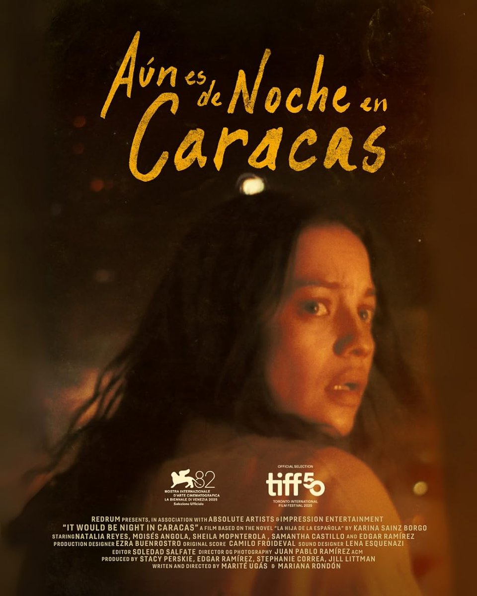 AÚN ES DE NOCHE EN CARACAS

Escrita y dirigida por Marité Ugás y Mariana Rondón
Con Natalia Reyes, Moisés Angola, Samantha Castillo, Edgar Ramírez, Sheila Monterola
#MÉXICO #CINE #VENEZUELA