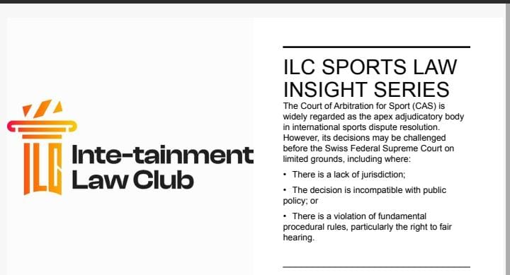 SPORTS LAW INSIGHT SERIES