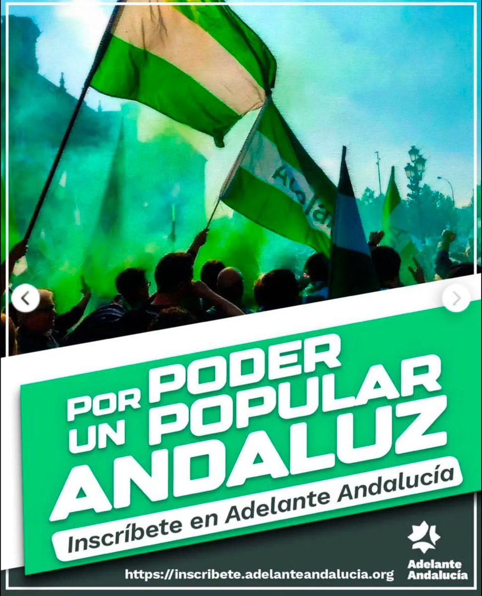 ANDexiste's tweet photo. Andalucía nos necesita más que nunca. Hay que seguir sumando brazos e ideas al andalucismo de izquierdas. 
En Junio hay que dar la batalla por nuestra tierra, por nuestra gente y por nuestros derechos. 
El frente amplio es @AdelanteAND #AdelanteAndalucía ✊🏼💚🤍💚 https://t.co/wl3kV41YKo