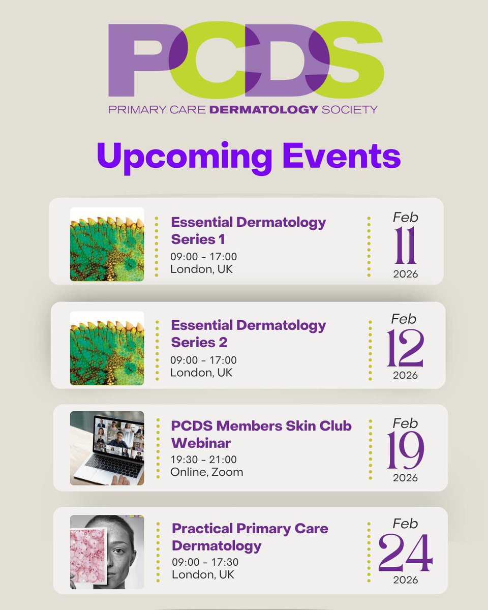 Primary Care Dermatology Society (PCDS) tweet media