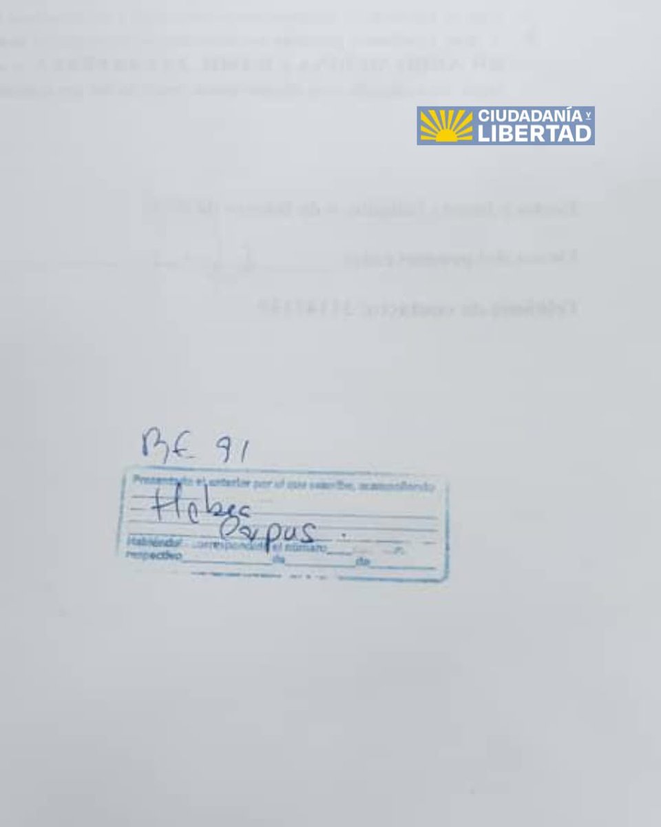 📢Presentan habeas corpus por la detención de jóvenes de El 4tico en Holguín

Este lunes, a las 9:12 a. m., Yanet Rodríguez Sánchez presentó un recurso de habeas corpus a favor de Ernesto Ricardo Medina y Kamil Zayas Pérez ante el Tribunal Provincial de Holguín.

El escrito quedó