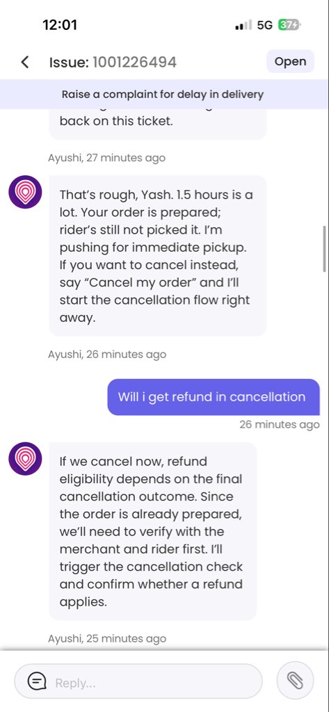 RapMaster721670's tweet photo. Sure! You could say something like this: “I had a really disappointing experience with @Magicpin. I ordered around 10 PM, but it’s now past midnight, no delivery, and no refund. When I called the driver, I was treated rudely. I hope you can address this and refund my money prompt https://t.co/2flGlrSPTC