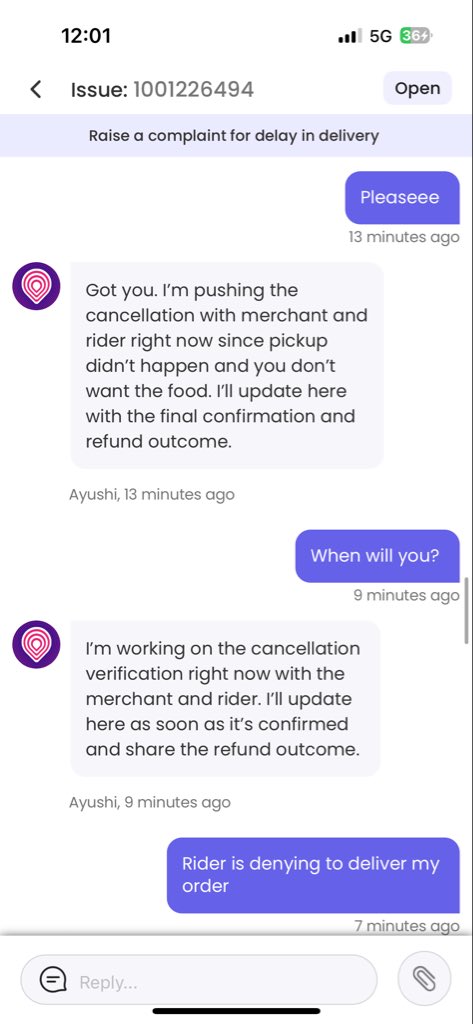 RapMaster721670's tweet photo. Sure! You could say something like this: “I had a really disappointing experience with @Magicpin. I ordered around 10 PM, but it’s now past midnight, no delivery, and no refund. When I called the driver, I was treated rudely. I hope you can address this and refund my money prompt https://t.co/2flGlrSPTC