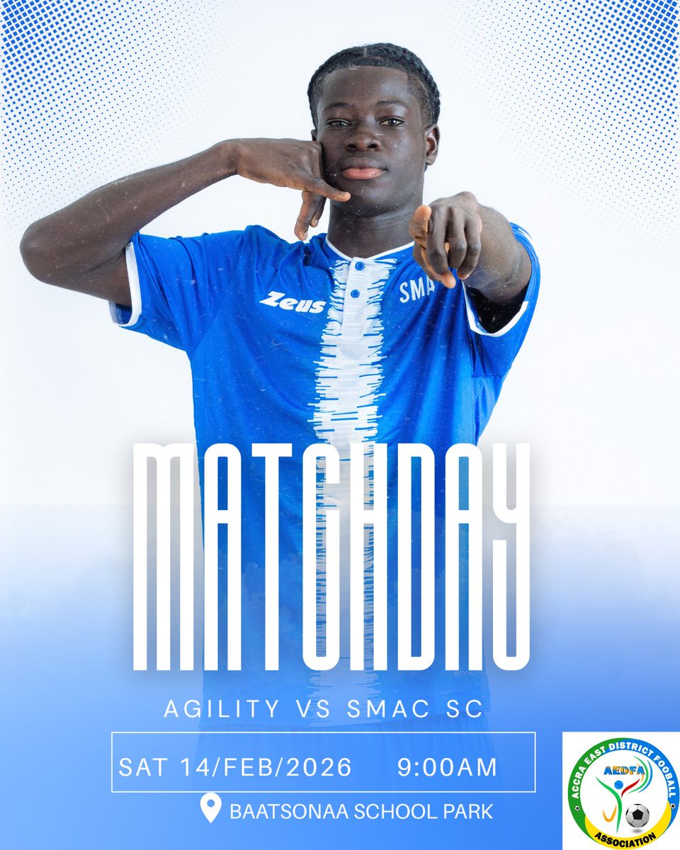 smacafrica's tweet image. 🎯 MATCH DAY
Time to compete 💪⚽
Agility SA 🆚 SMAC SC
📍 Baatsonaa School Park
📅 Saturday, 14th Feb
⏰ 9AM

Let’s fight, let’s win, let’s make it count 🔥
#SMACSC #GameTime
