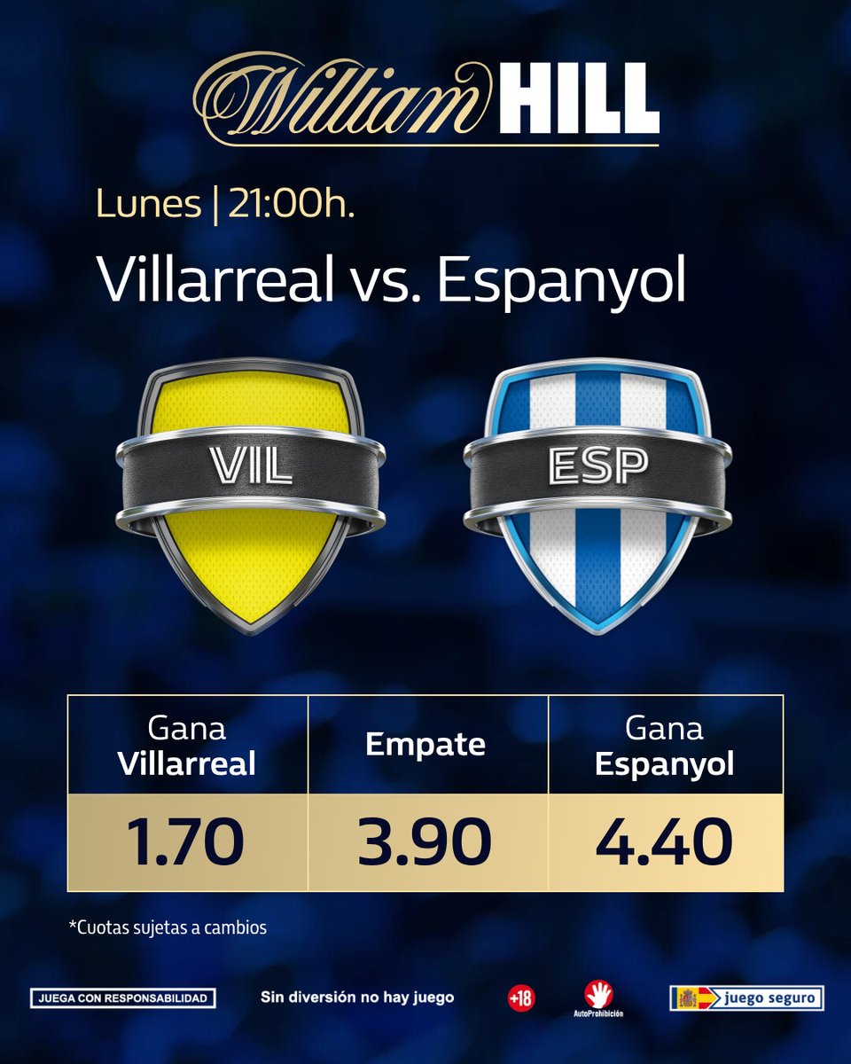 Interfaz de la aplicación William Hill