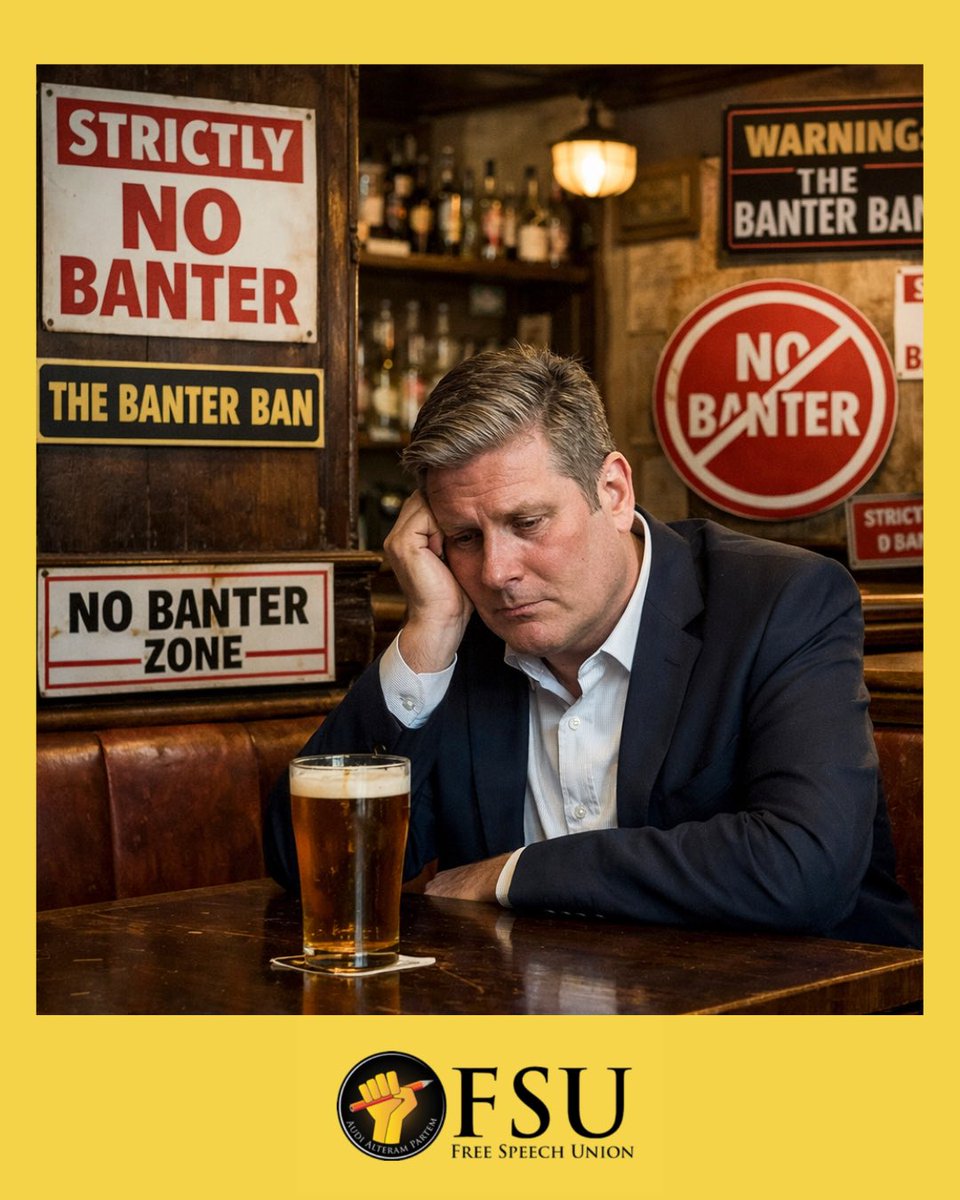 SpeechUnion's tweet image. Keir Starmer looks like he could probably do with a beer. It’s been a tough day.

The good news is that he’s about to be able to spend a lot more time in the pub.

The bad news for Keir is that, thanks to his Employment Rights Act, banter in pubs will be a thing of the past.…