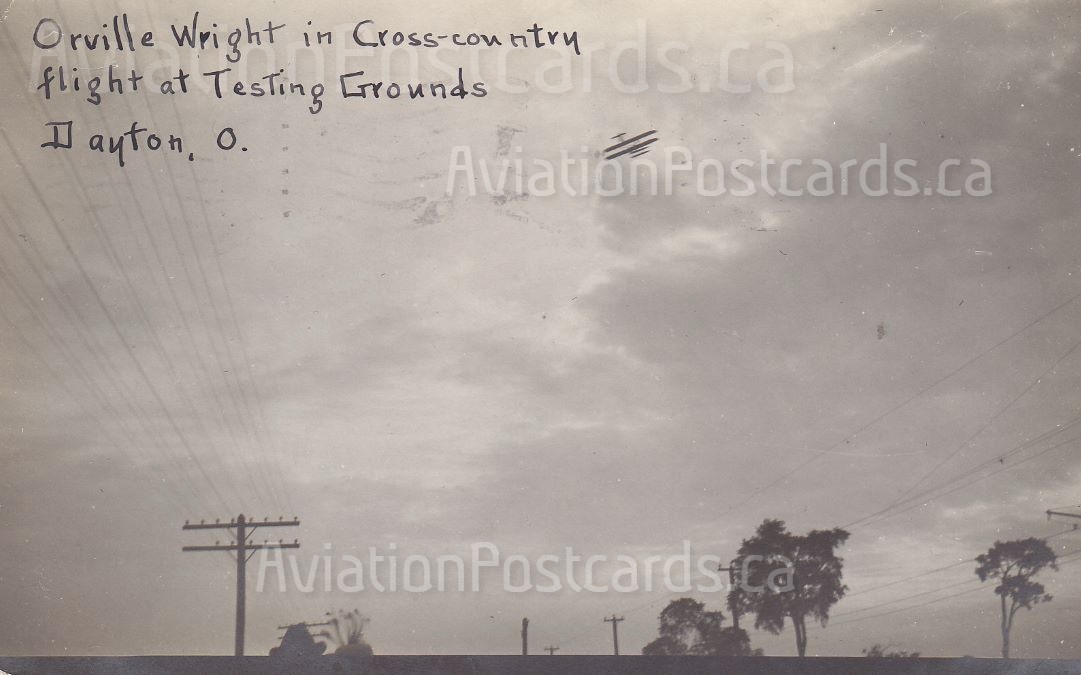 MarjeMolder's tweet photo. Today's #PostMarkMonday is on an #antique 1910 Real Photo #PostCard RPPC showing #OrvilleWright in a cross-country flight at their testing grounds in Dayton Ohio which was sent from there 116 years ago #cancels #deltiology #philately #airplane #pioneer #aviation #flight #biplanes https://t.co/mSLwZQh0rt