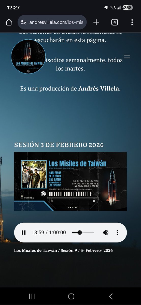 Chócalas Fa🙌🏽 bien con "Desaparecer"  de los Peces Raros👏🏽🫡 una muy buena banda⚡️no eh podido verlos😩
Paga los tamales 😛
#LosMisilesdeTaiwán <a href="/andres_villela/">Andrés Villela 🐉</a>