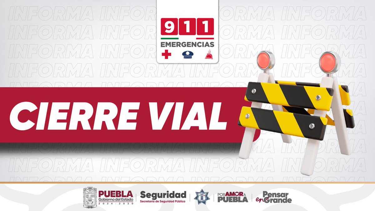 911Puebla's tweet photo. 🚨 #C5Informa | 🚧 Se registra cierre de circulación en el bulevar 5 de mayo y 14 Sur, Barrio del Alto, debido a la presencia de un grupo de personas.
👉 Tome precauciones y utilice vías alternas. 🚗 https://t.co/0e6xUtHlb4