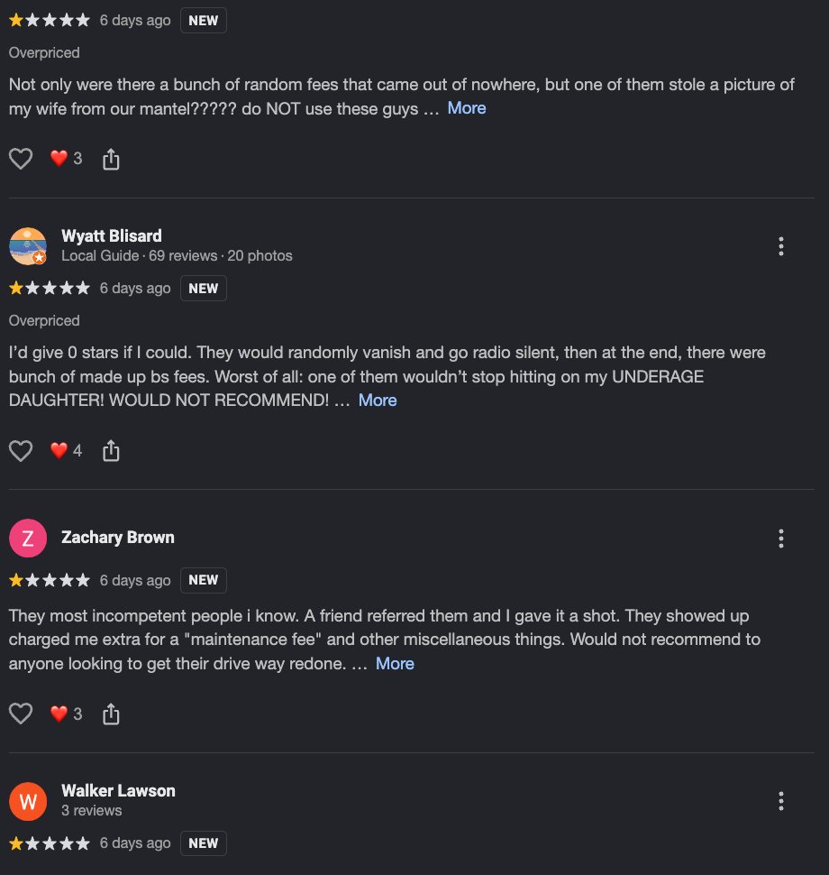 One of my competitor's really TICKED someone off. No idea what happened, but their gbp is getting clobbered.