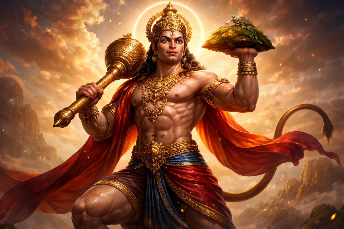 Shravistha_'s tweet photo. शुभ मंगलवार।
हनुमान जी की कृपा से साहस, संयम और सफलता आपके जीवन में सदैव बनी रहे।

मंगलवार का दिन नई ऊर्जा और दृढ़ संकल्प का संदेश देता है।
हनुमान जी का आशीर्वाद सभी कष्टों से रक्षा करे।
जय हनुमान जी https://t.co/UszhS2lw5T