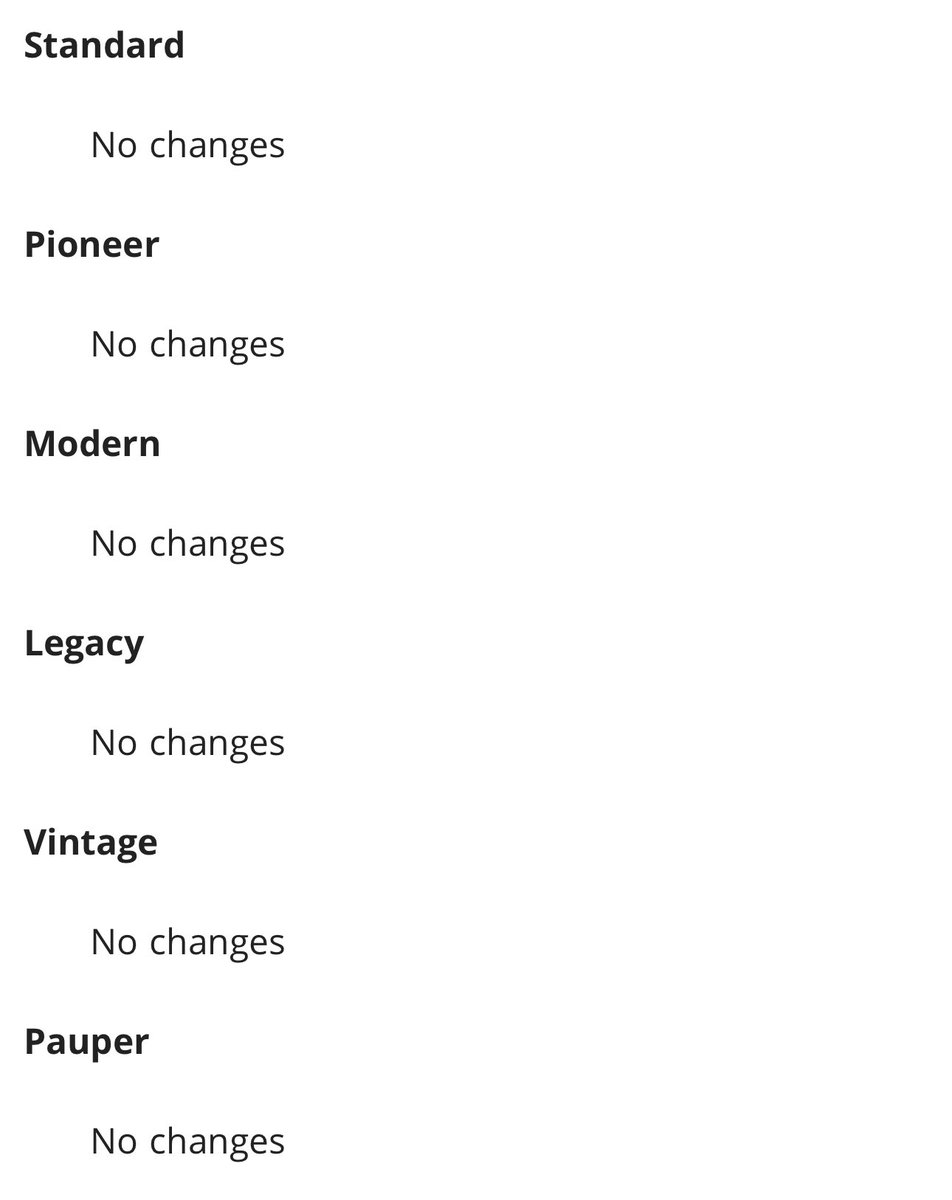 I wonder when they finally starting to unban modern cards…