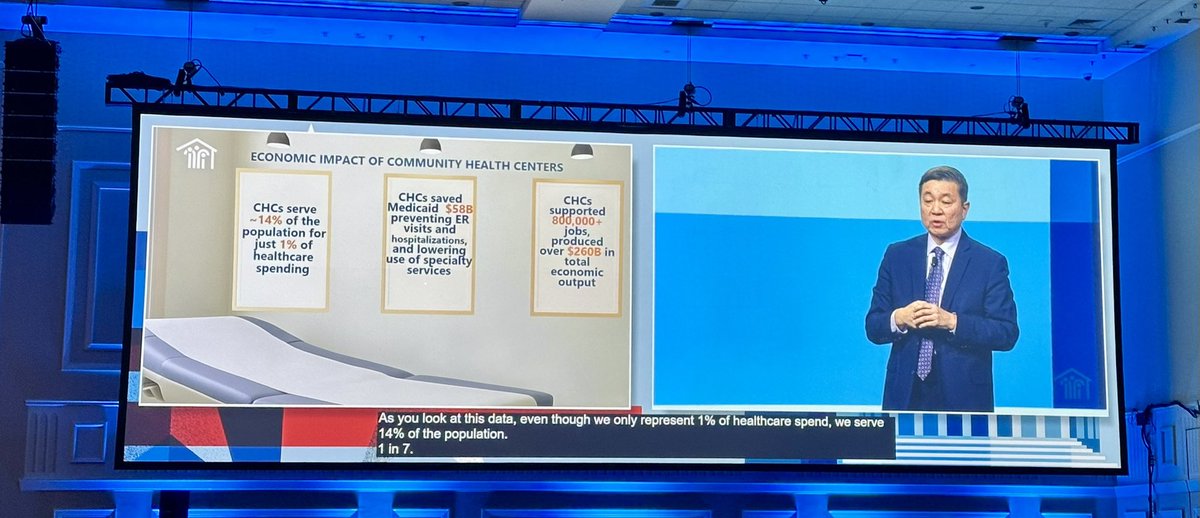 DiRossiKing's tweet photo. At opening session of the @NACHC Policy and Issues Forum, listening to @KyuRheeMD’s remarks. I ❤️ this slide, which sums up precisely why the CHC Movement has such strong, longstanding bipartisan support. We all #ValueCHCs, Leaders, Employers, Providers, &amp; Partners of Choice! 👏 https://t.co/UeT362mI3q