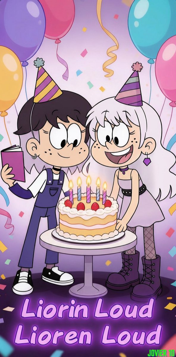 En el dia de hoy quiero felicitar a mi amigo <a href="/IZANA_THL/">IZANA</a> por el primer aniversario de tus oc. Y aqui hice un fanart de regalo de ellas festejando su dia especial 🎉

#TheLoudHouse #LiorinLoud #LiorenLoud #Haikucoln #LoudHouse