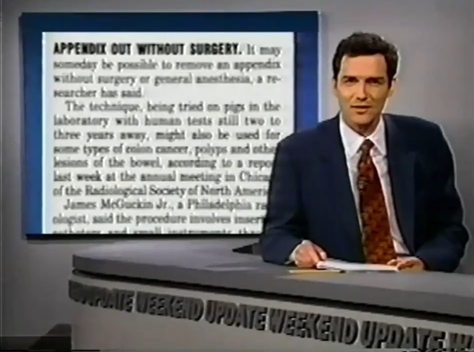 Doctors at the University of Pennsylvania Hospital are hard at work developing a new operation, to remove an appendix without anesthesia.

The operation is exactly the same as the one WITH anesthesia, with one key difference:

It hurts like a bastard.