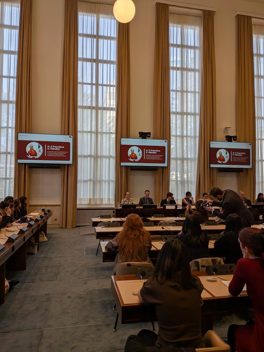 La Embajadora <a href="/FranciscaE_ME/">Francisca Méndez</a> inauguró el modelo de Naciones Unidas 🇺🇳 de Ginebra Internacional donde destacó la visión humanista del multilateralismo mexicano 🇲🇽