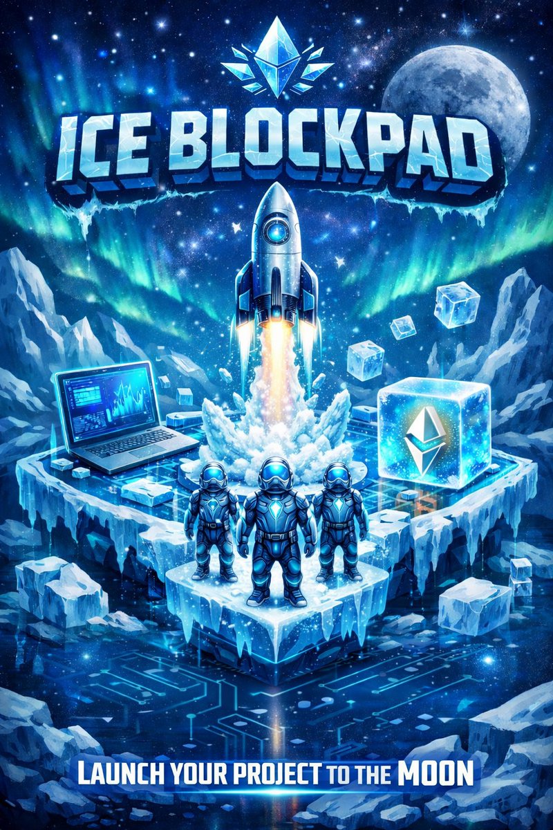 Corazon99811490's tweet image. From the frozen ground to the open cosmos.
Ice Blockpad is the launchpad where pioneers stand strong and projects rise beyond the moon. ❄️🚀
Built on ice. Powered by vision.
This is Ice Blockpad.

#IceBlockpad #NFTArt #CryptoLaunchpad #Web3 #IDO #ToTheMoon