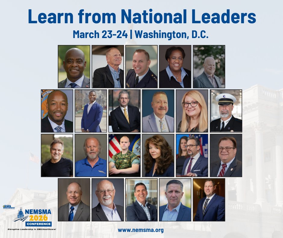 NEMSMAnews's tweet photo. Seats are limited. Leadership is calling.

🗓️ Join us March 23–24, 2026 in Washington, D.C.
🌐 Register today: https://t.co/ST5nJ46imZ

#NEMSMA2026 https://t.co/0nUHXvpAn5