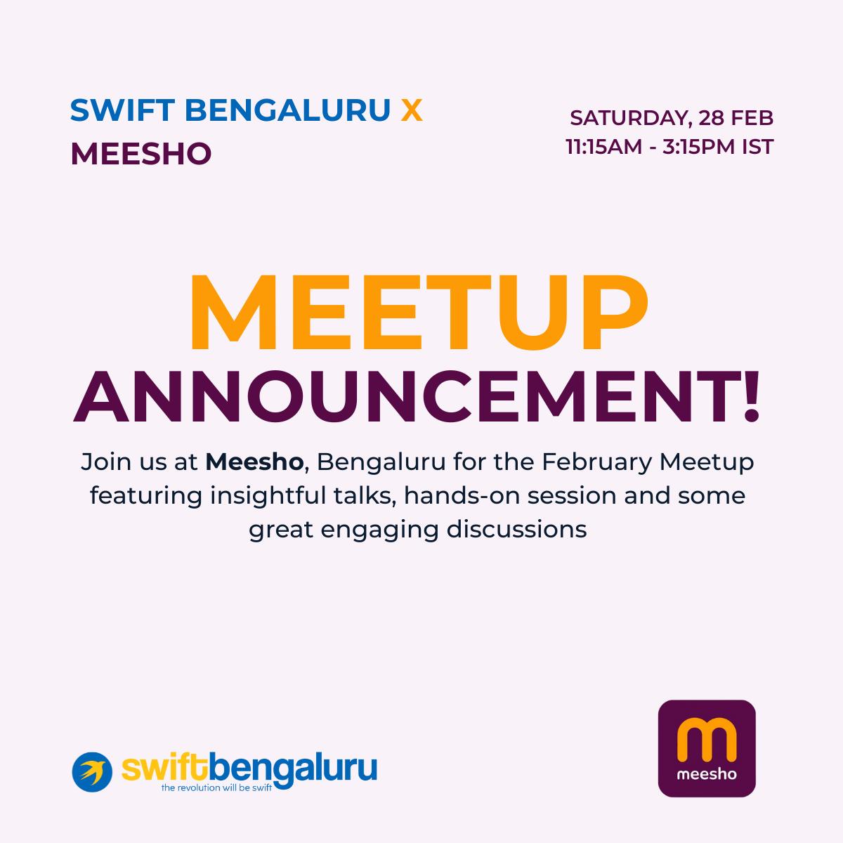 Swift Bengaluru tweet media