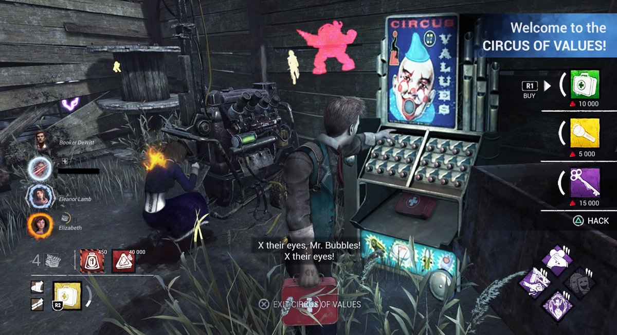 BioShock4DBD's tweet photo. What cool mechanic is yet to be added in DBD? 🌊
One of my personal favorites is the ability to buy stuff in-match!

Booker agrees: https://t.co/Nssh1D8Qut
