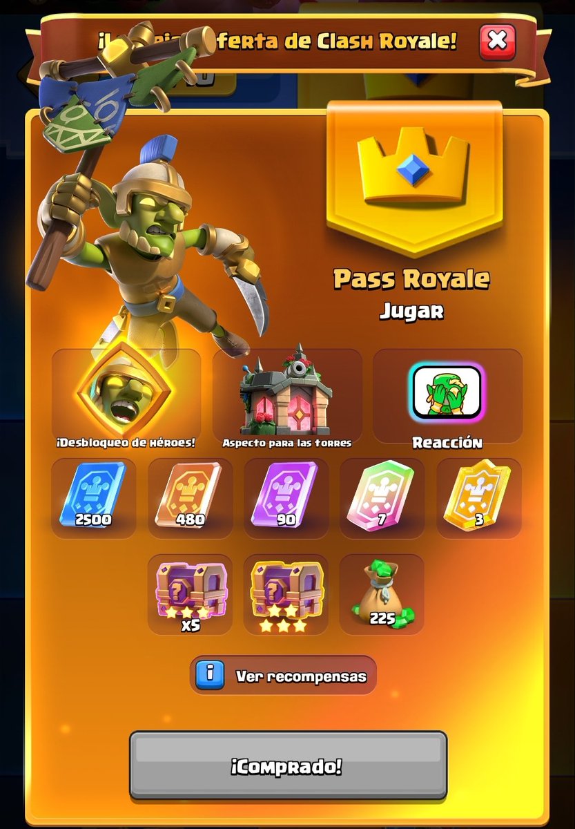 🎁 2x Pass Royale Giveaway 🎁

TO ENTER:

✅ Follow <a href="/Marcos51484617/">Roya_le8</a>
♻️ Repost
💬 Comment 
🔥Join CLAN if you have 10K (X2 options) link.clashroyale.com/invite/clan/es…
WINNERS ANNOUNCED IN 4 DAYS!
#GiftedBySupercell