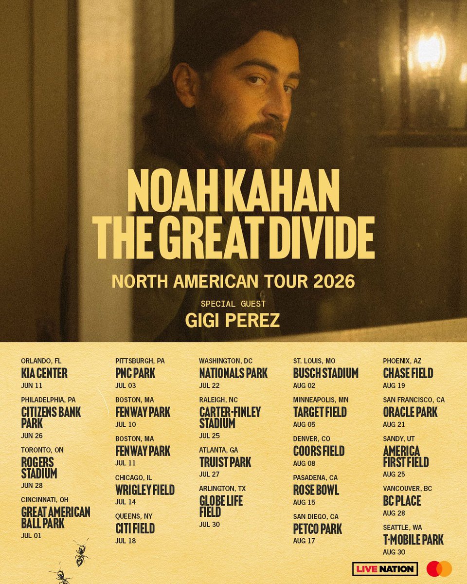 VannahHanson's tweet photo. Saw Noah Kahan with my family at Beak &amp; Skiff in 2023, again at Lakeview in 2023, and then when he headlined Railbird in 2024, hoping we’re lucky enough to get The Great Divide tickets tomorrow 🙏 https://t.co/3g3PL36Ary