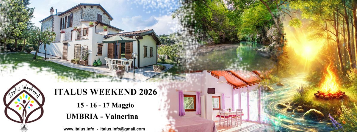 ITALUS_forum's tweet photo. ITALUS WEEKEND 2026 – Umbria
 15–16–17 maggio | sulle rive del fiume Nera
Maggiori Info e il Programma completo al seguente link:
https://t.co/NqGbw6qk1S https://t.co/dCyh9kMPi2