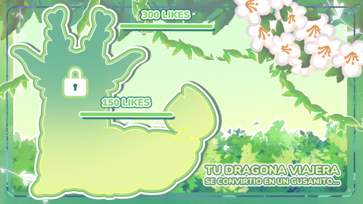 ¡Una hechizera que envidiaba la hermosura de la dragona viajera Chewy Flakes la a convertido en un gusanito! ✨

¿Cuidarás de ella? 👀
¡Ayudanos a ver su nueva formiwy!

Desbloqueala con likes (&amp; ayudanos con RT para que más personas conozcan la leyenda)🌿💕