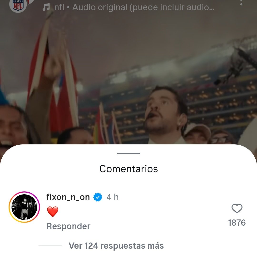 ARGENTINYZONE's tweet image. 📲 | #MINGI dejó un comentario en Instagram bajo el último post de @nfl, relacionado a Bad Bunny y el Super Bowl.

"❤️" 

#ATEEZ #에이티즈 @ATEEZofficial