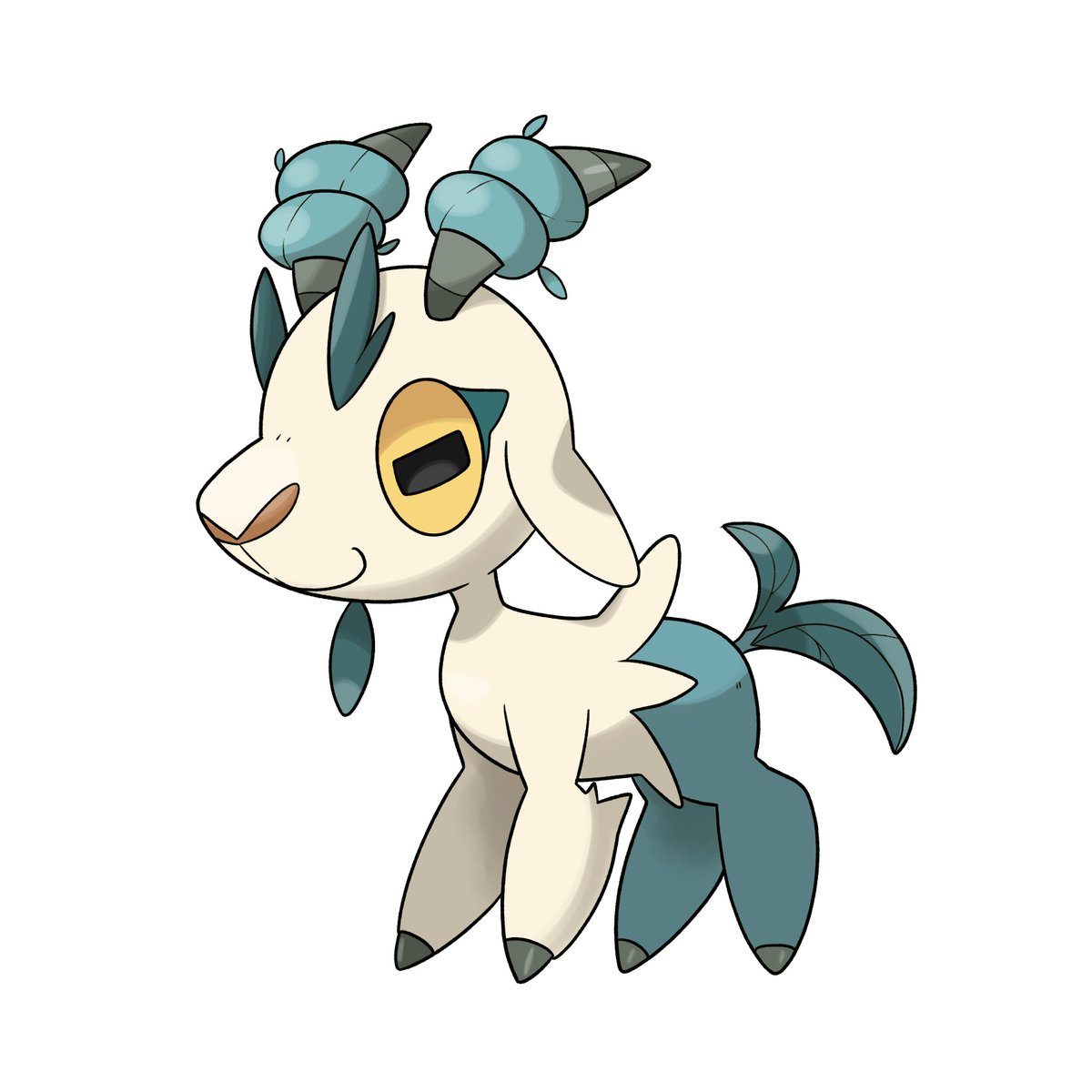 thehelionregion's tweet image. Ten years later and Capridle has a new form in the #helionregion. Designed by instagram.com/j.leonart and was from @greemaregion originally

#016-Capridle(Grass/Ground)
Species: Capricorn Pokémon
Ability: Sap Sipper/Reckless
Hidden Ability: Rock Head
Capridle evolves into