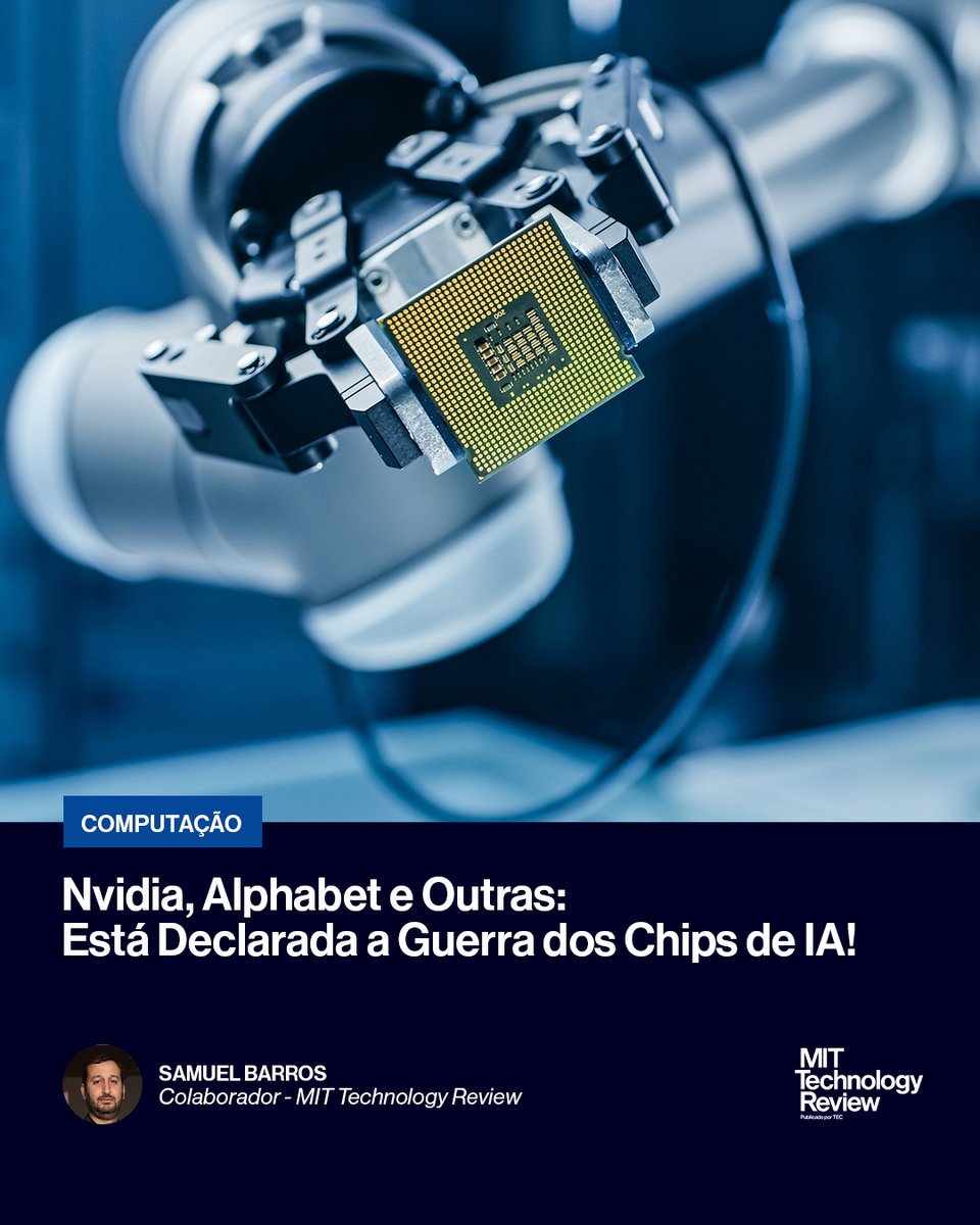 Nvidia x Alphabet: a guerra dos chips de IA já começou e pode redefinir custos, inovação e poder no setor. Leia na MIT Technology Review Brasil: mittechreview.com.br/guerra-chips-i…