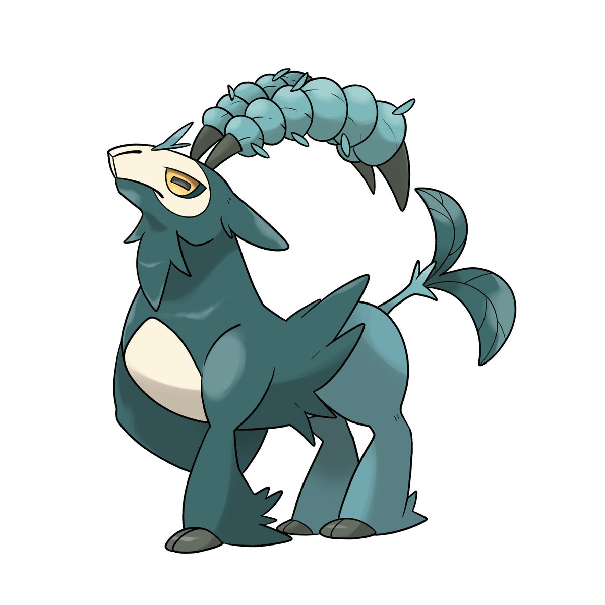 thehelionregion's tweet image. Exposing regional Capridle with a leaf stone fully evolves it into regional Sparkricorn in the #helionregion. Designed by instagram.com/j.leonart @GreemaRegion 

#017-Sparkricorn(Grass/Ground)
Species: Capricorn Pokémon
Ability: Sap Sipper/Reckless
Hidden Ability: Rock Head
Name