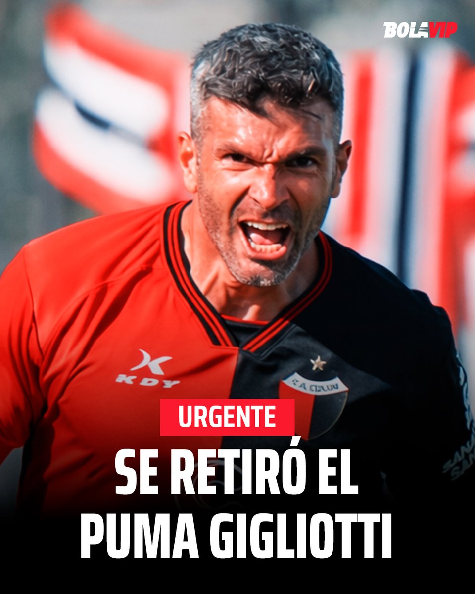 🔚🇦🇷 El Puma Gigliotti anunció su retiro del fútbol profesional a sus 38 años.

En una entrevista en Urbana Play, el ex delantero de Boca confirmó que deja la actividad luego de su paso por Colón en la Primera Nacional.

🗣️ "Tomé la decisión teniendo todavía oportunidades. Por