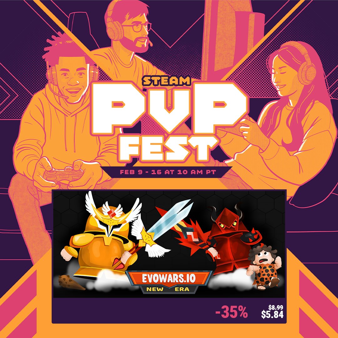 NightSteedGames's tweet image. ⚔️EvoWars: New Era⚔️ is entering the Steam PvP Festival!
Sharpen your blade, collect evolutions, and dominate the battlefield! Available now at a special festival price! 📢📢📢
#EvoWars #PvP #SteamFestival #Gaming #IndieGame #Multiplayer