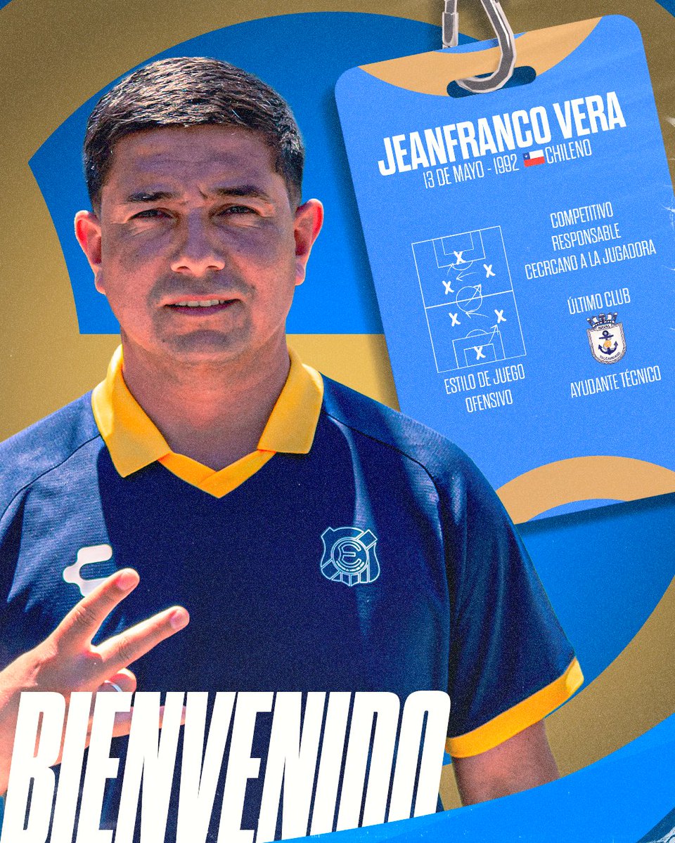 evertonvinafem's tweet photo. ¡Bienvenido, profe Jeanfranco! ⭐️

Jeanfranco Mauricio Vera Farfán asume como nuevo Director Técnico del Plantel Femenino para la temporada 2026 📝👏.

Confiamos en su liderazgo para enfrentar el Campeonato Femenino de Ascenso 2026 🏆.

🔹 #VamosEverton • #VamosEvertonianas 🔸 https://t.co/7RdTL2x03A