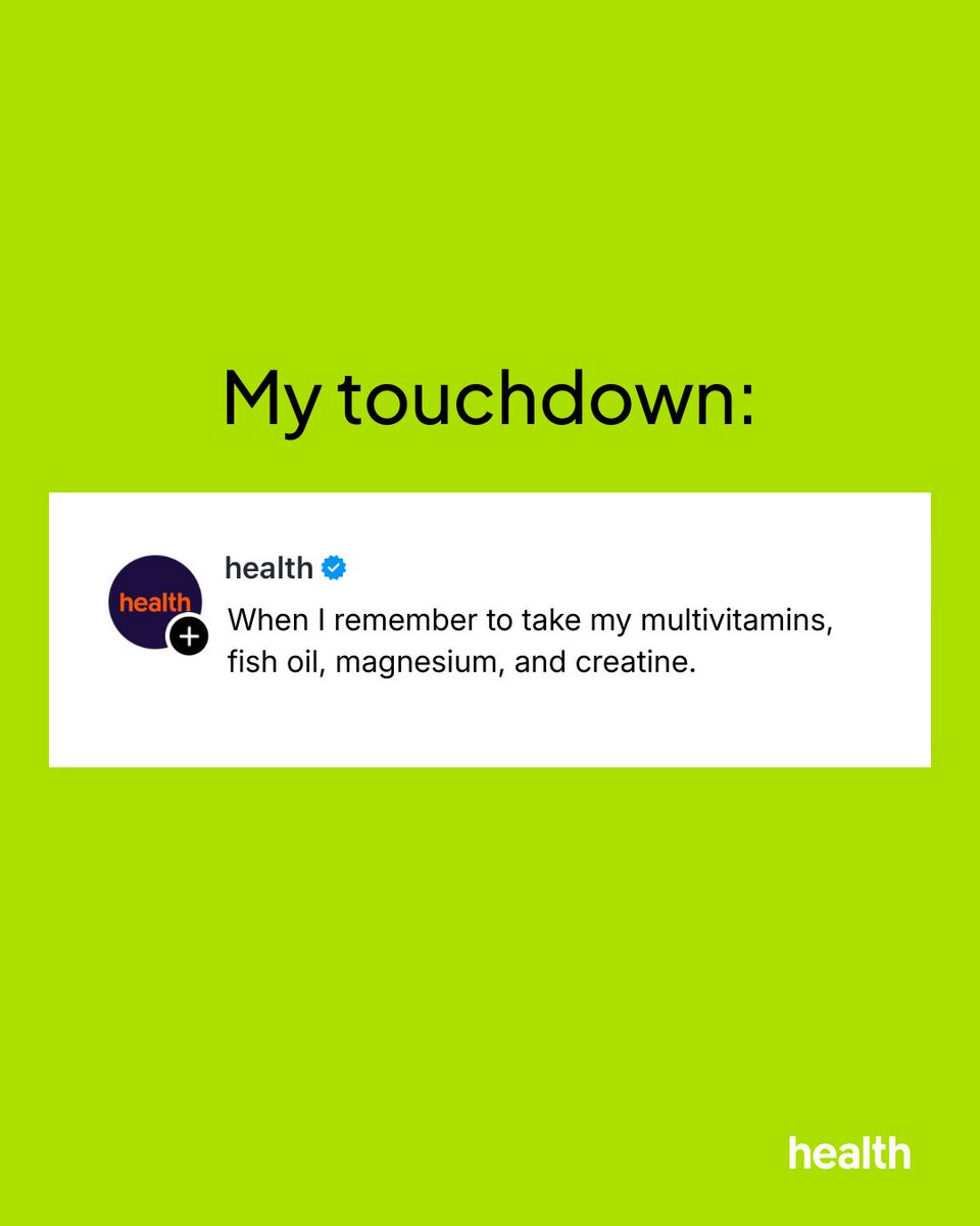 health_com_'s tweet image. Small wins are big wins. 

#touchdown