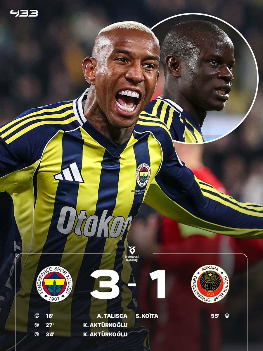 The first minutes of 𝐍’𝐆𝐎𝐋𝐎 𝐊𝐀𝐍𝐓𝐄 😍🆕

Only 3 points behind Galatasaray 👀 and they 𝐒𝐓𝐈𝐋𝐋 haven’t lost a single game in the Süper Lig this season 😱🔥