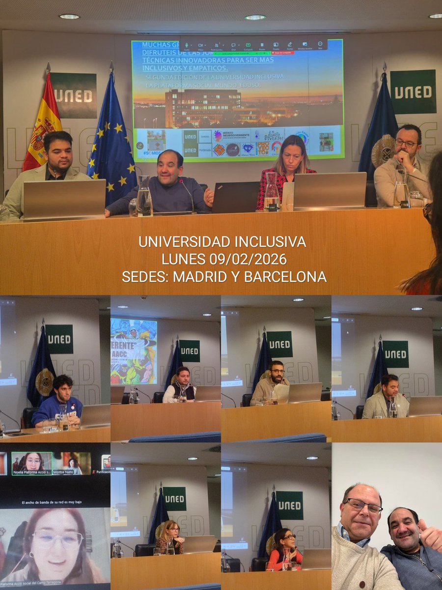 Hoy inauguramos la II Edición de la Universidad Inclusiva , en <a href="/EducacionUNED/">Facultad de Educación de la UNED</a> y en Barcelona dando voz a las familias. 
Mañana continuamos en León y Zamora , os dejamos enlace intecca.uned.es/portal/live?ID… para el directo.
<a href="/UNEDZamora/">UNED Zamora</a> <a href="/RedxPalestina/">Red Universitaria Por Palestina</a> <a href="/sararealcast/">Sara Real Castelao</a> <a href="/CEESCYL/">CEESCYL</a>