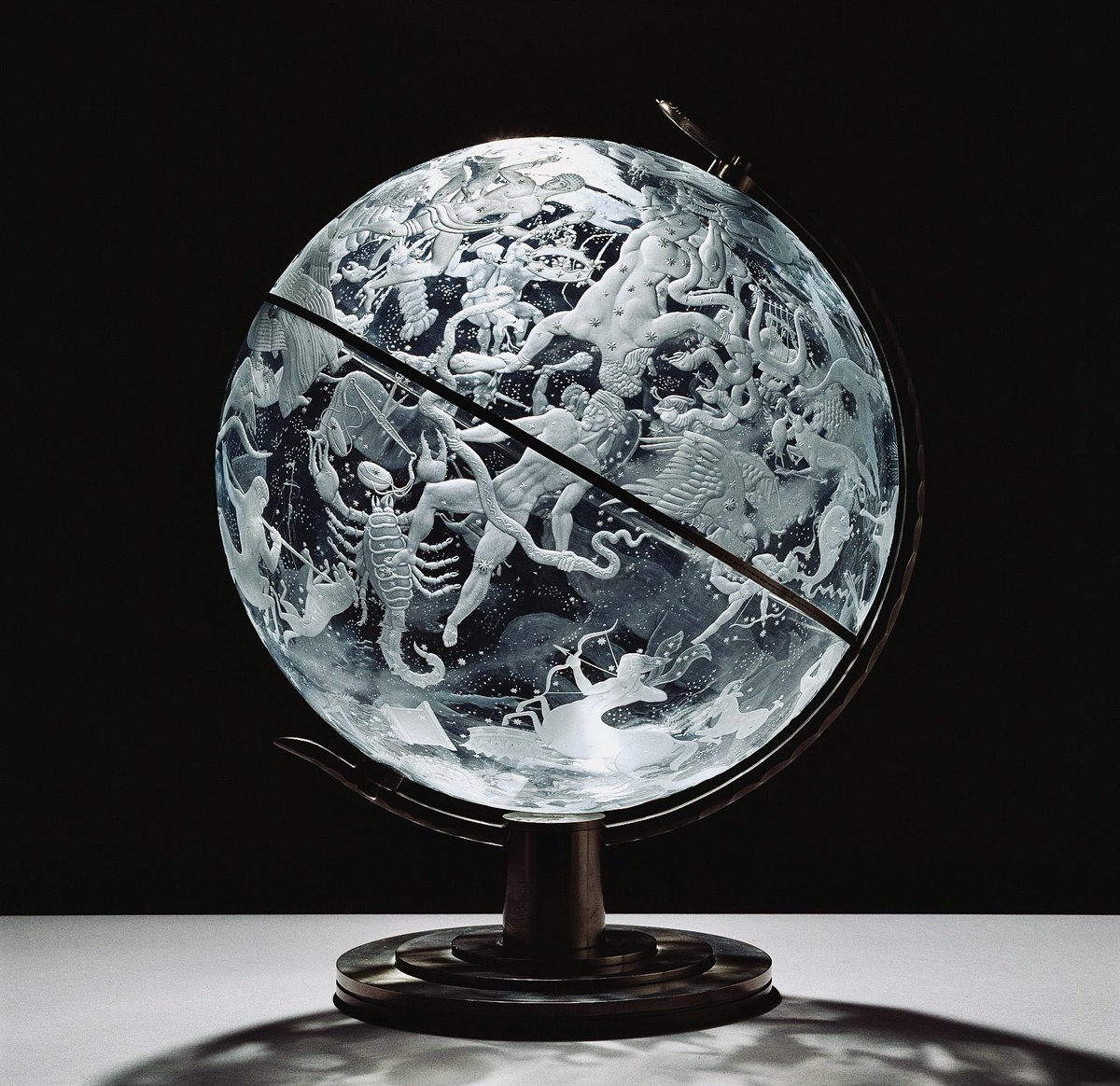 Celestial Glass Globe created by Swedish Sculptor Edward Hald, 1929